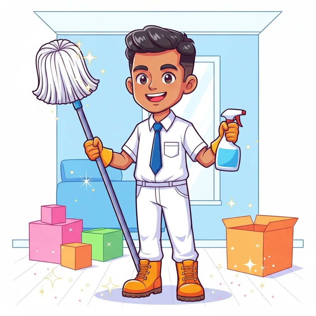 청소공주 캐릭터 - 청소 전문 공주님